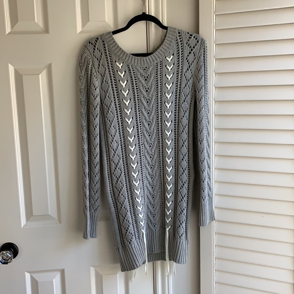 Lovers + Friends lace up sweater dress